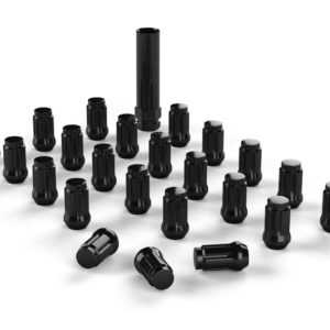 Jeep JK/TJ/YJ Spline Drive Lug Nut Kit 1/2 Inchx20 Black 23 pcs TeraFlex