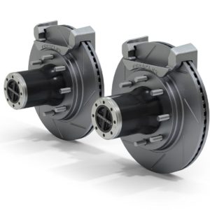 Jeep JK Front 8-Lug Full-Float Locking Hub Conversion Kit w/ Performance Slotted Rotors 07-18 Wrangler JK TeraFlex